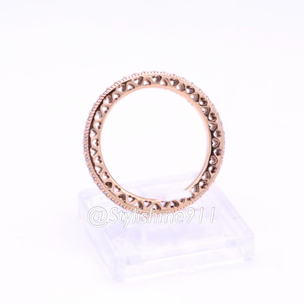 Authentic PANDORA Rose Gold Hearts of Pandora Ring - Picture 5 of 9